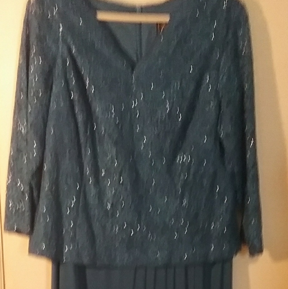 Blue evening gown